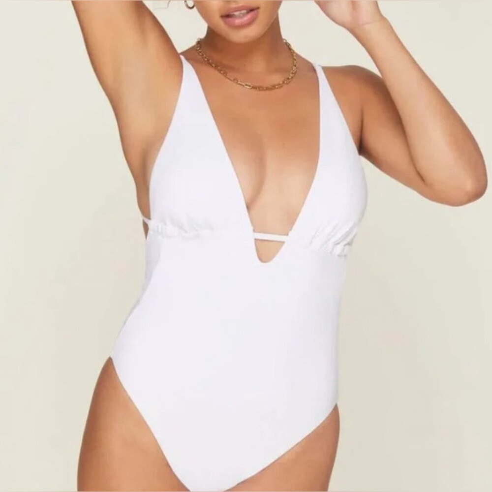 Demi x Andie - The Tropez White One-Piece Swimsuit